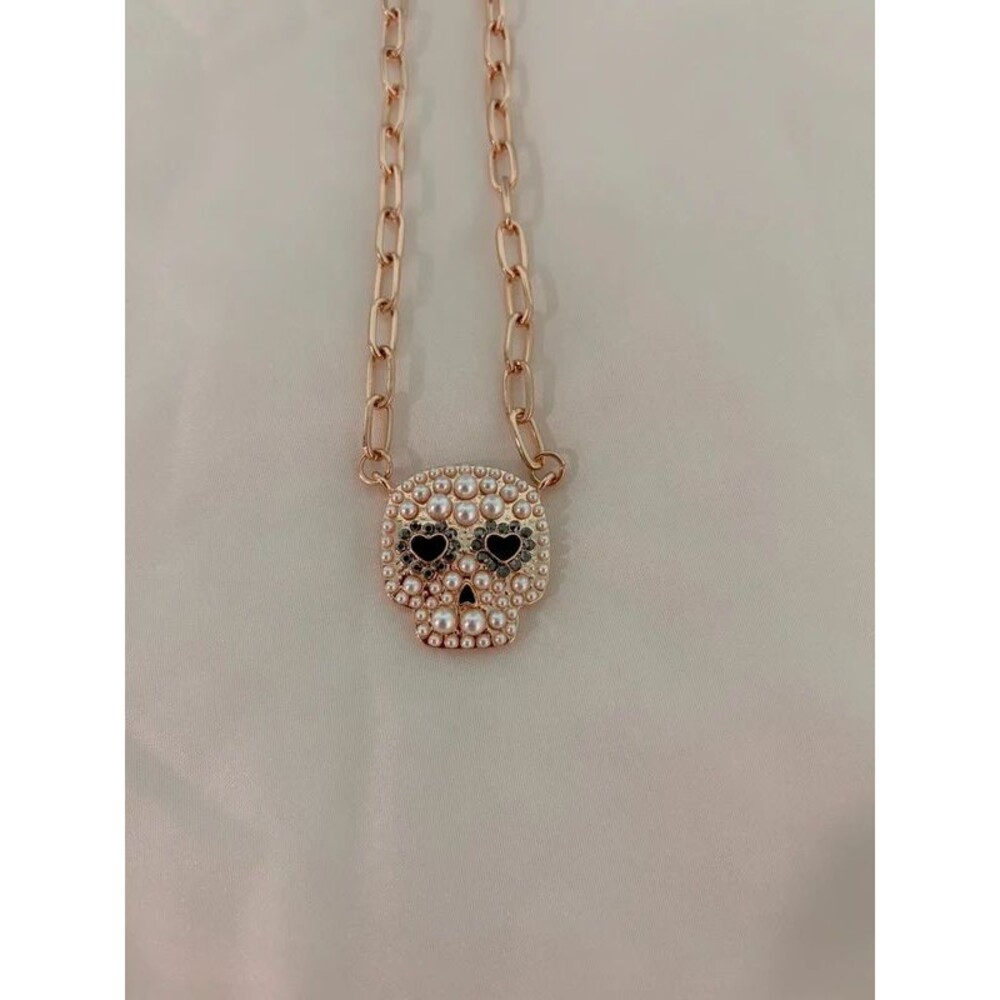 Rose Gold Skull Chain Necklace